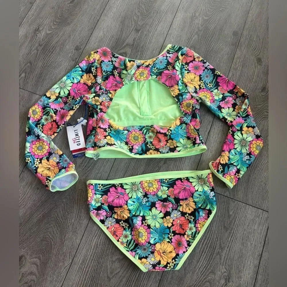 Limited too Floral Kids Swim Set